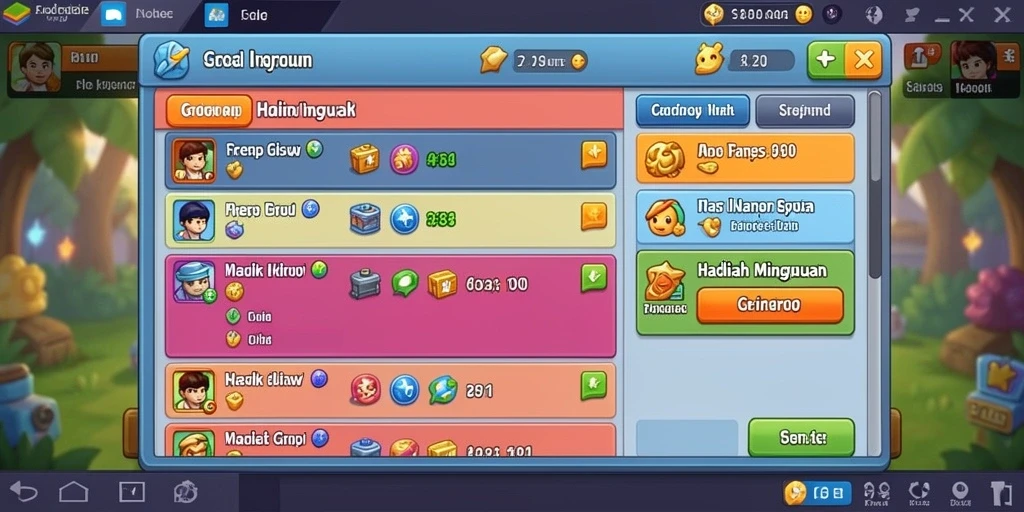 Tampilan awal permainan yang menarik dan penuh warna.