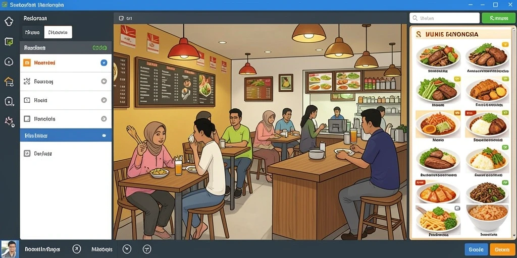 Tampilan antarmuka yang modern dan minimalis.