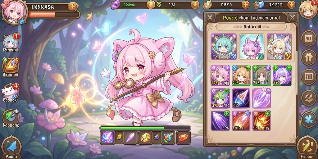 Tampilan utama game dengan navigasi yang intuitif.