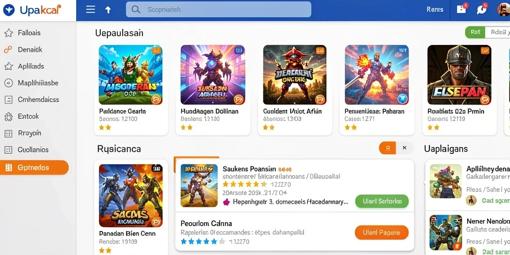 Gambaran antarmuka permainan yang ramah pengguna.